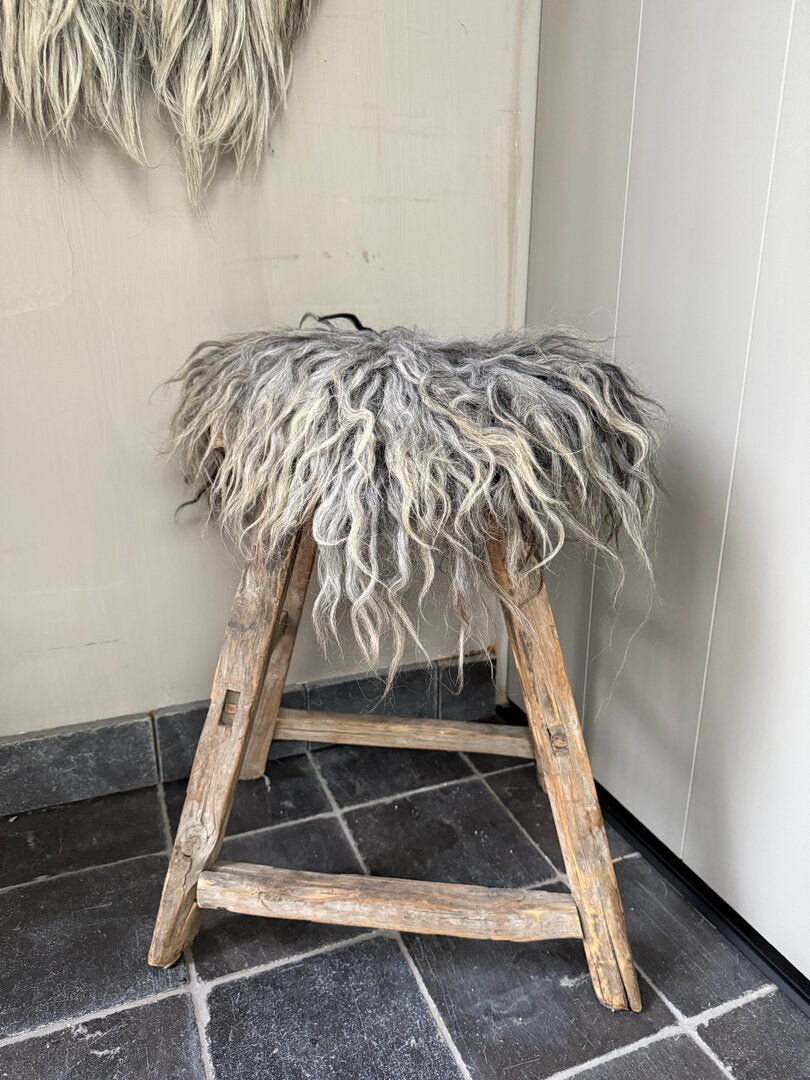 Kruk vachtje beige/grijs