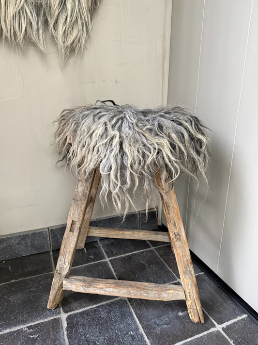 Kruk vachtje beige/grijs