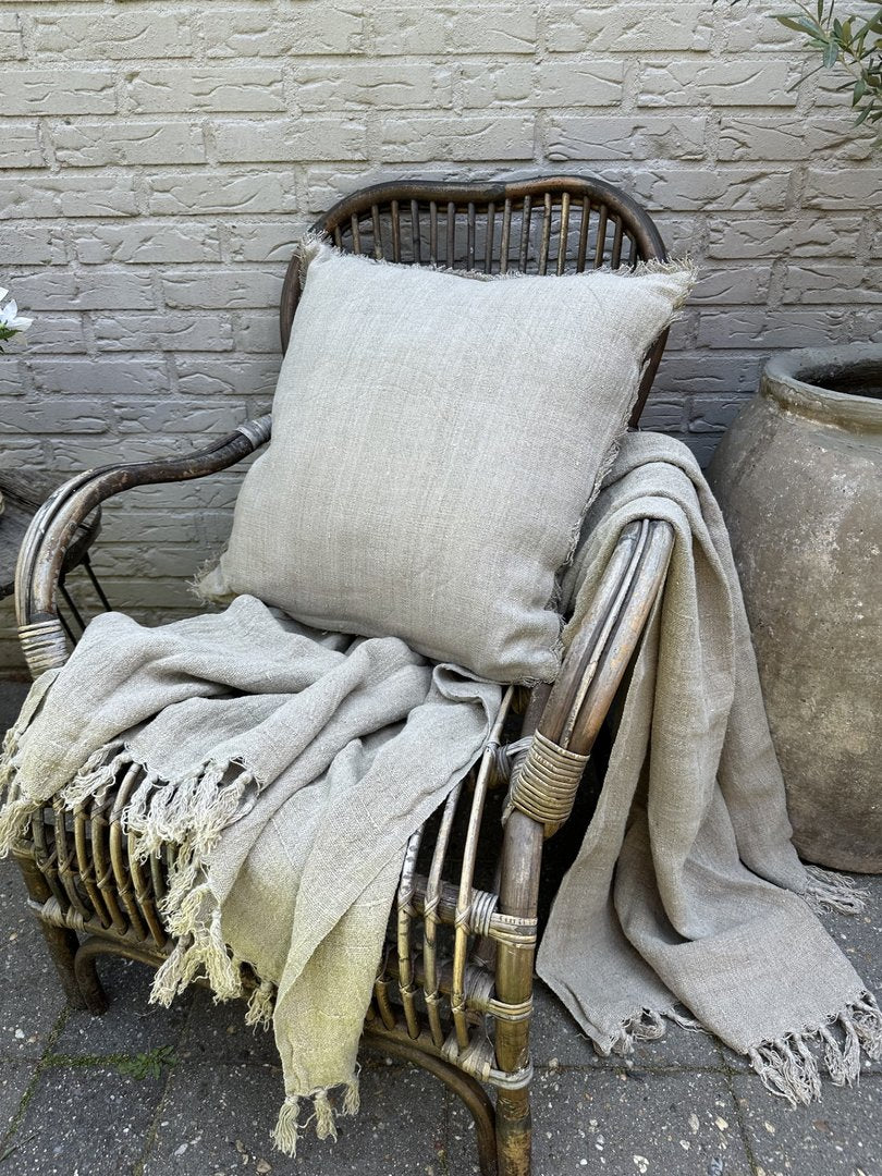 Linnen plaid naturel - My Sober Home