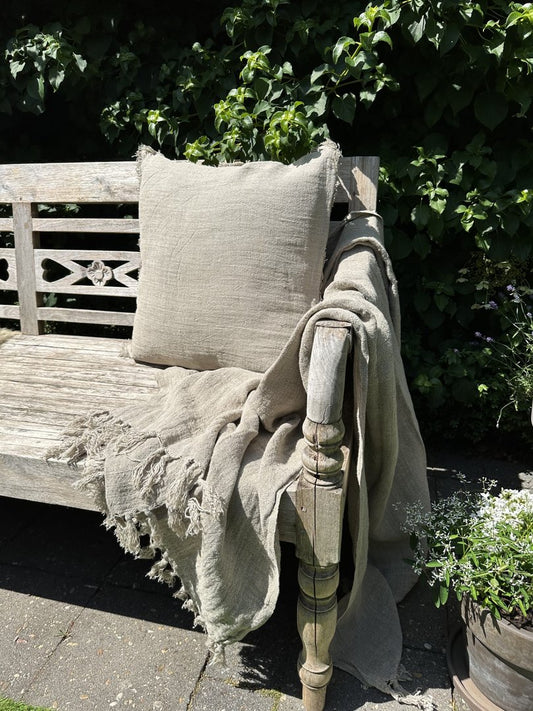 Linnen plaid naturel - My Sober Home