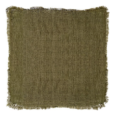 Linnen kussen olijf - My Sober Home