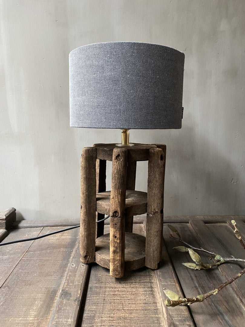 Lamp oude katoenklos antraciet kapje - My Sober Home