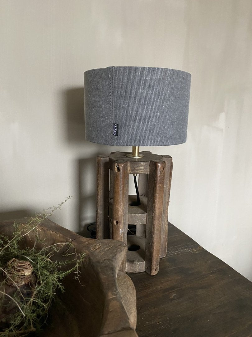 Lamp oude katoenklos antraciet kapje - My Sober Home