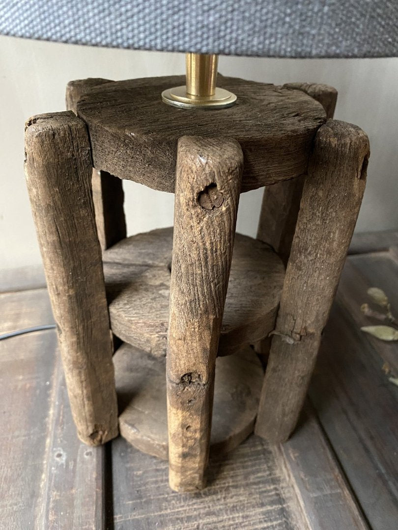 Lamp oude katoenklos antraciet kapje - My Sober Home