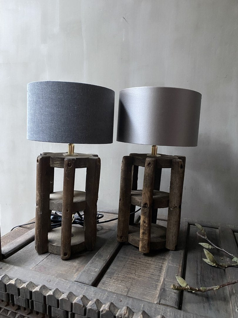 Lamp oude katoenklos beige kapje - My Sober Home