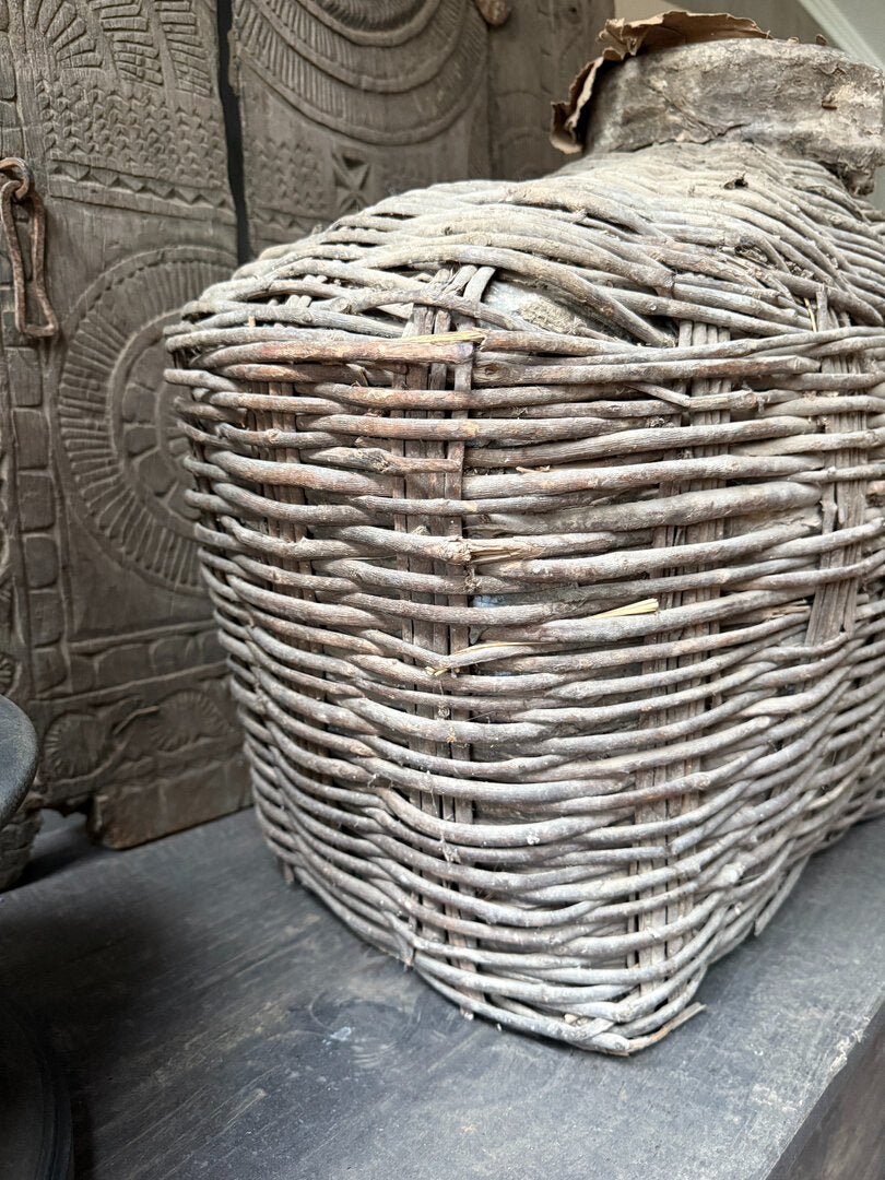 Antieke leemmand xl met deksel - My Sober Home