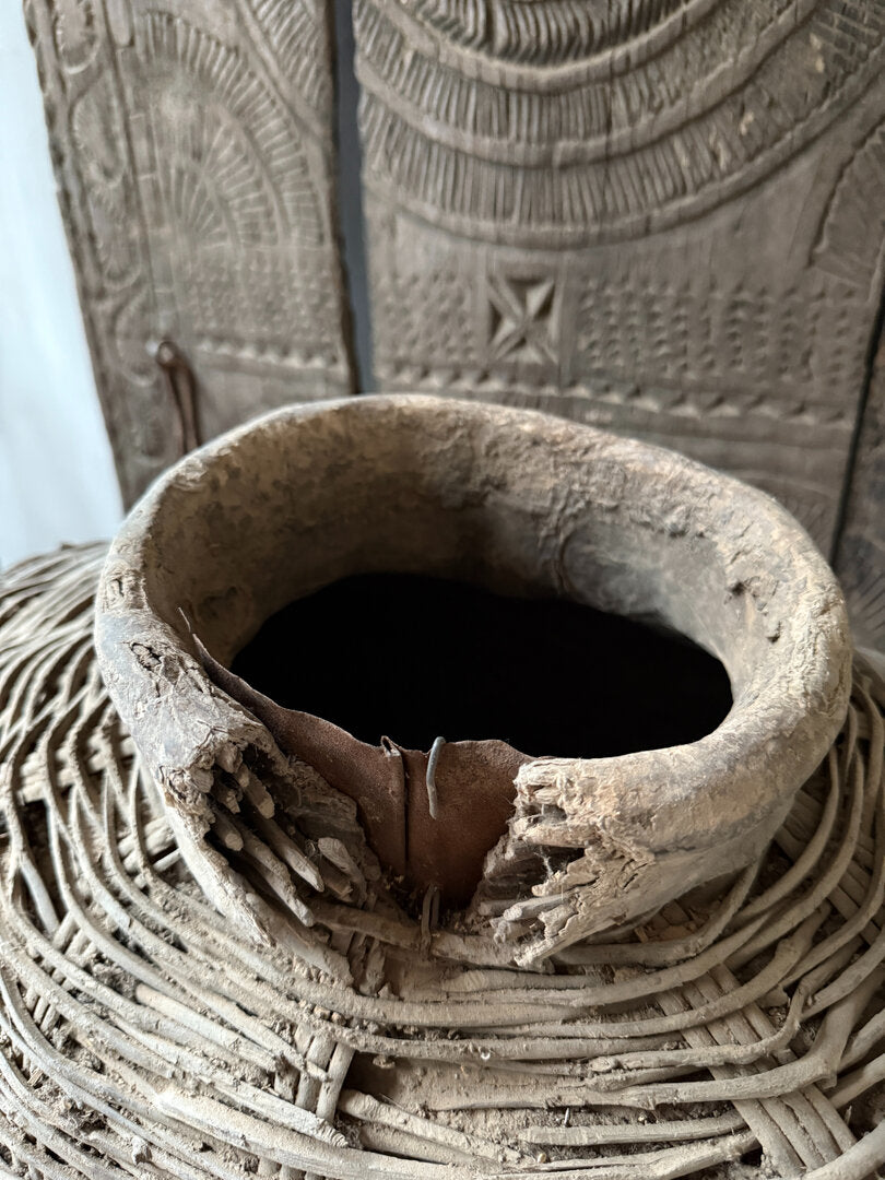 Antieke leemmand xl met deksel - My Sober Home