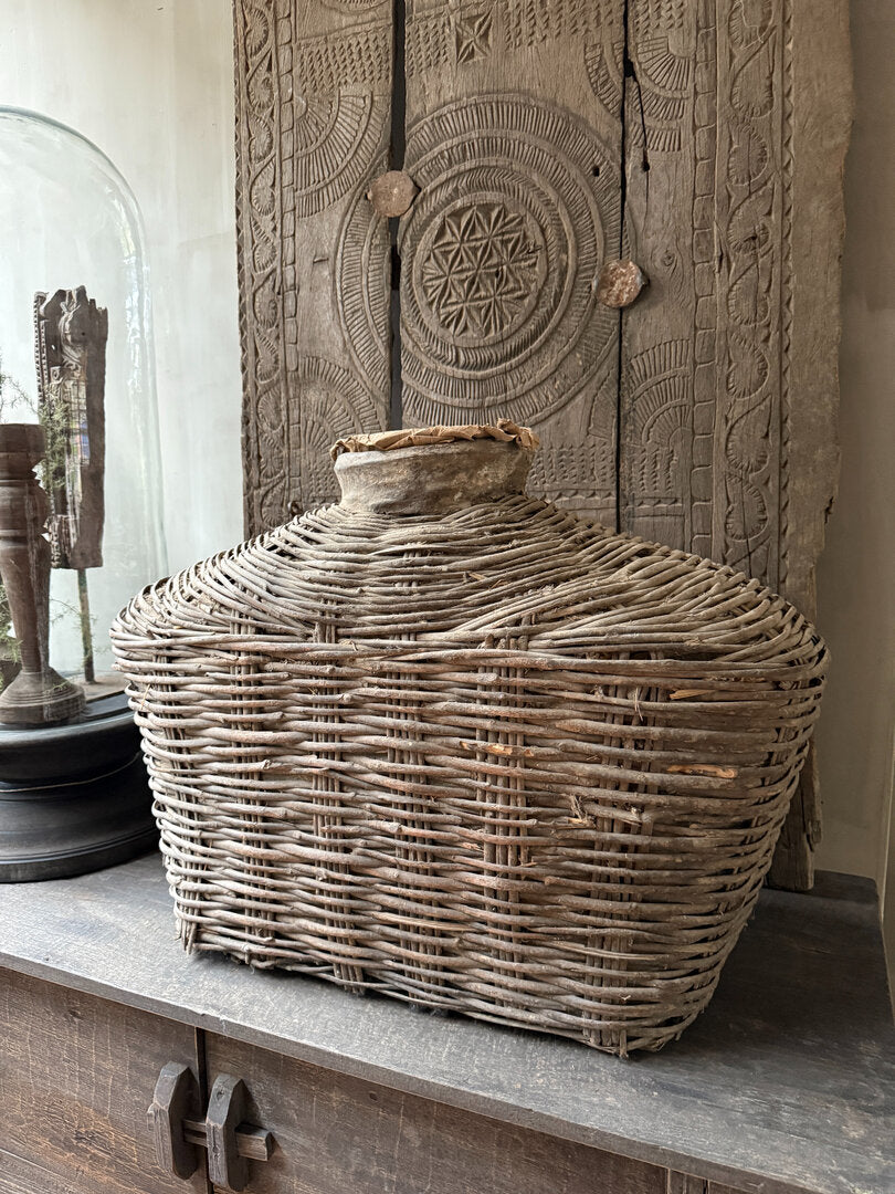 Antieke leemmand xl met deksel - My Sober Home