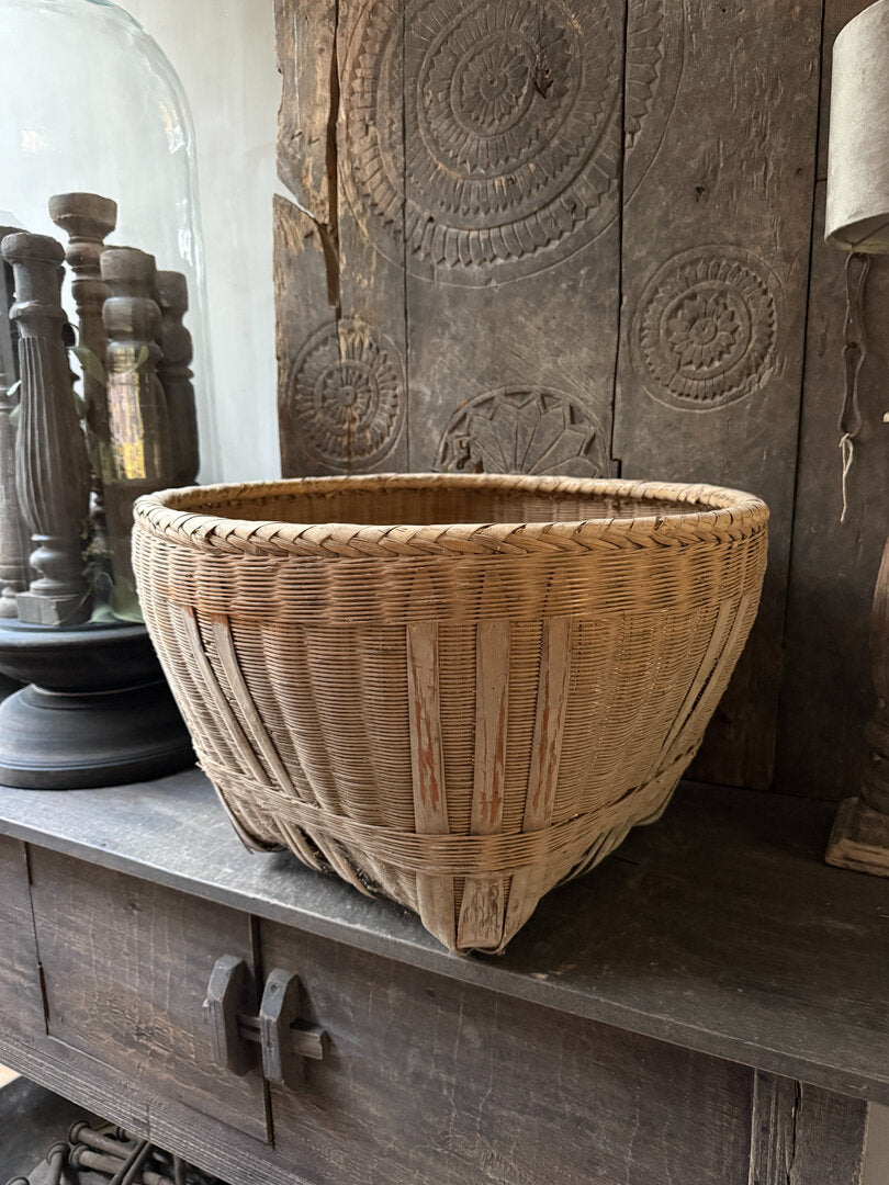 Originele rieten Chinese mand