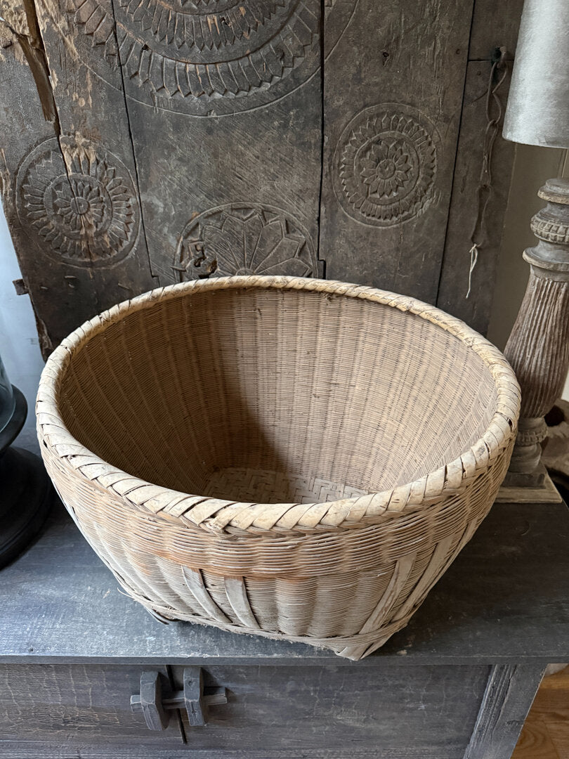 Originele rieten Chinese mand
