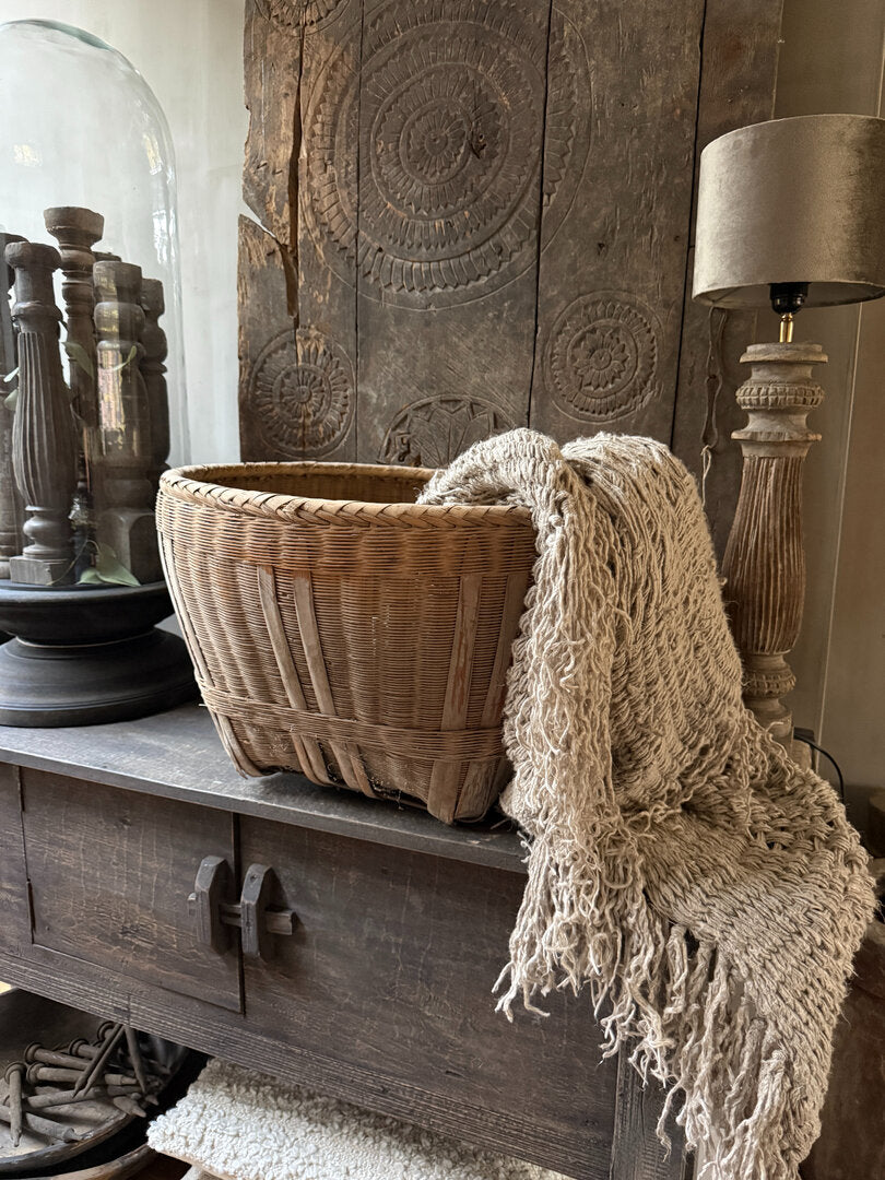 Originele rieten Chinese mand