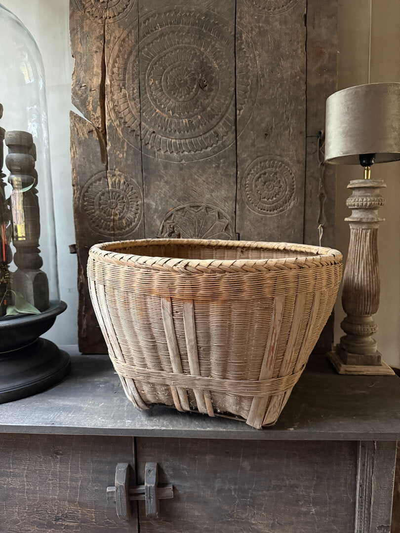 Originele rieten Chinese mand