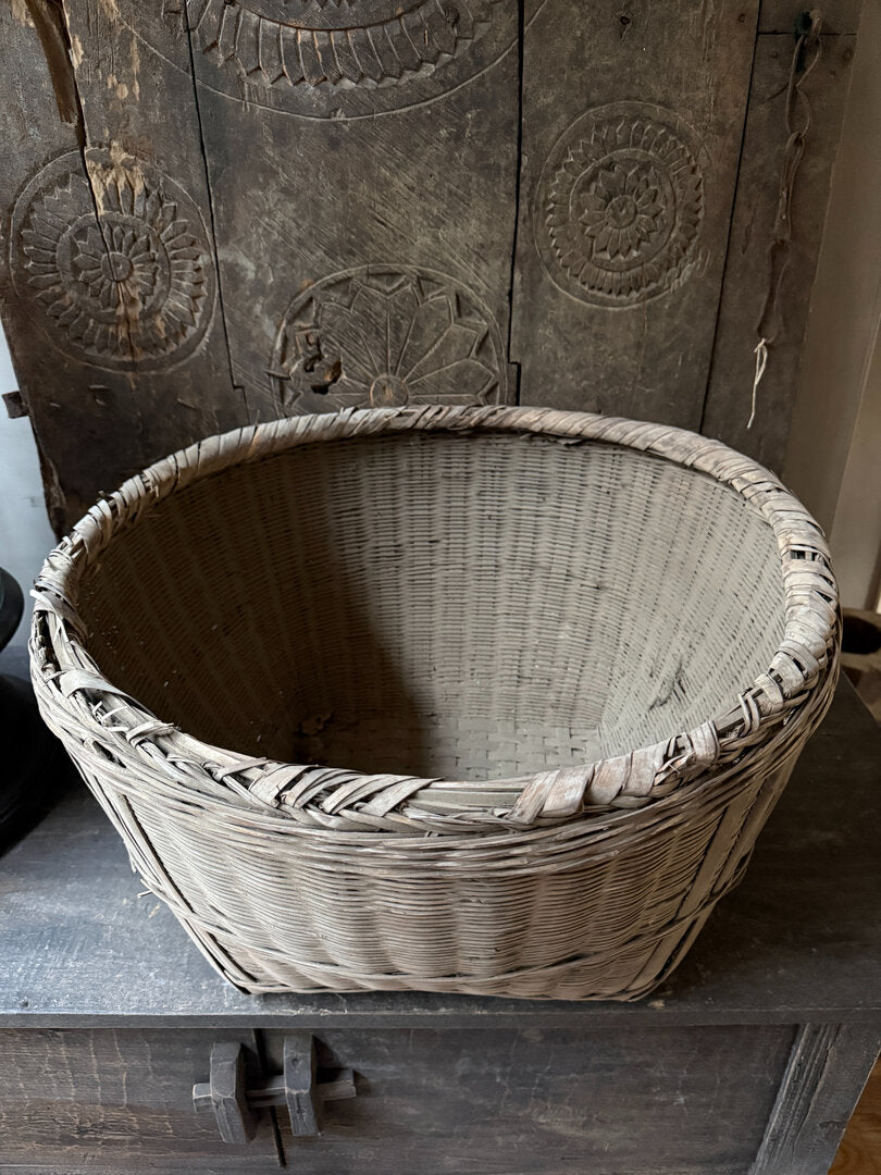 Originele rieten Chinese mand