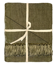 Linnen plaid olijf - My Sober Home