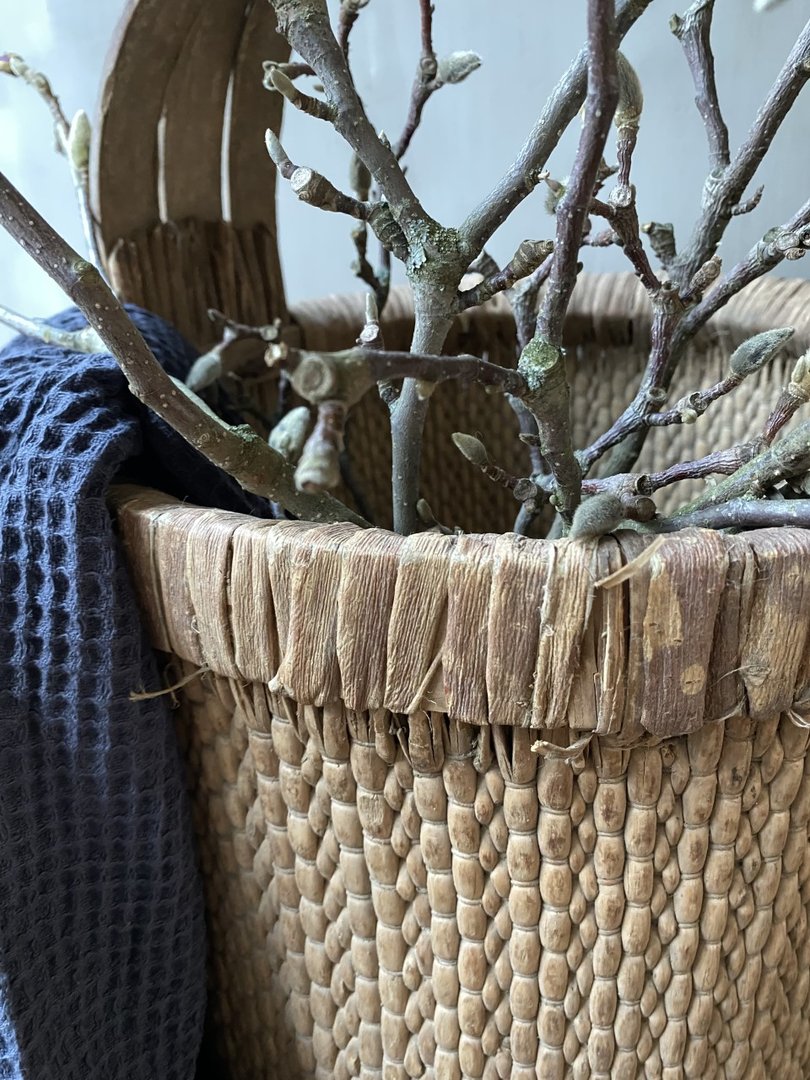 Interieur decoratie set oude plukmand met hengsel - My Sober Home