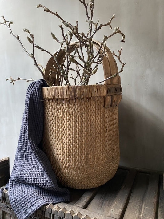 Interieur decoratie set oude plukmand met hengsel - My Sober Home