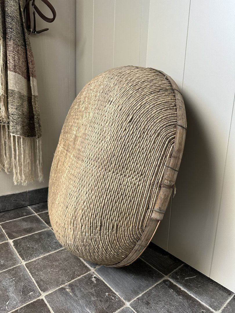 Antieke oosterse rijst mand vierkant - My Sober Home