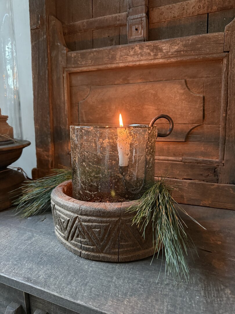 Interieur decoratie set schaal houtsnijwerk - My Sober Home