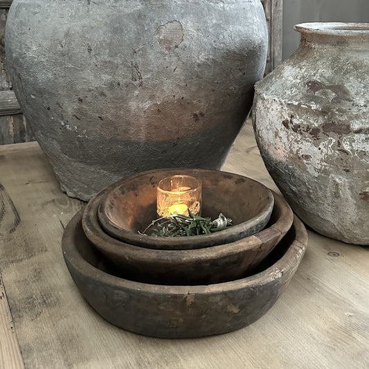 Interieur decoratie set stapel schalen