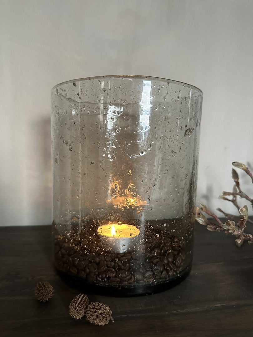 Windlicht steenslag 19x 23 cm - My Sober Home