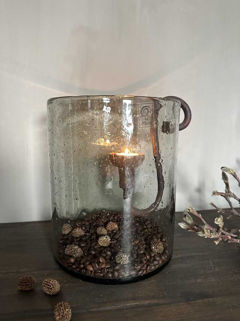 Windlicht steenslag 20x25 cm - My Sober Home