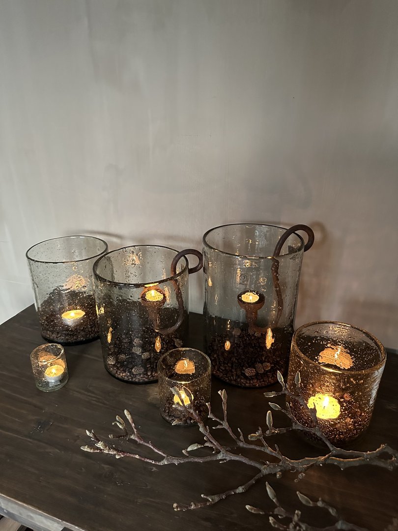 Windlicht steenslag 20x 30 cm - My Sober Home