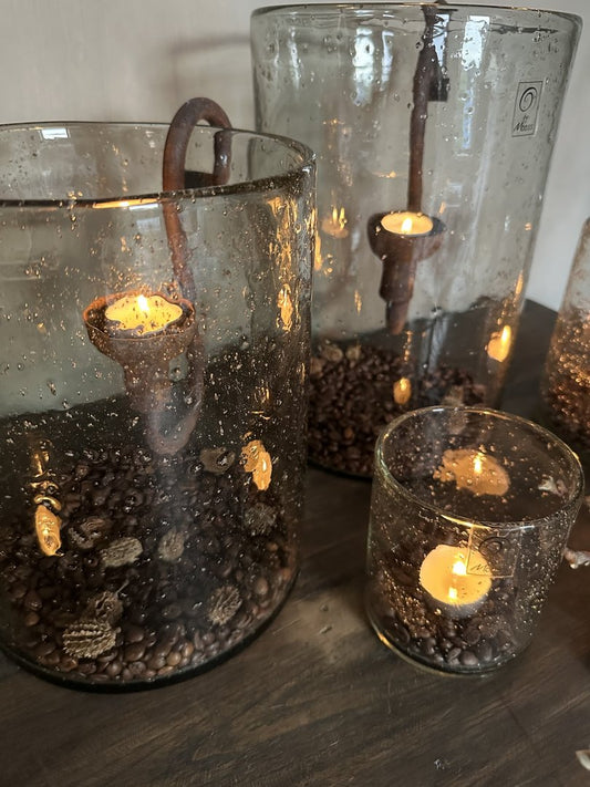 Windlicht steenslag 20x25 cm - My Sober Home