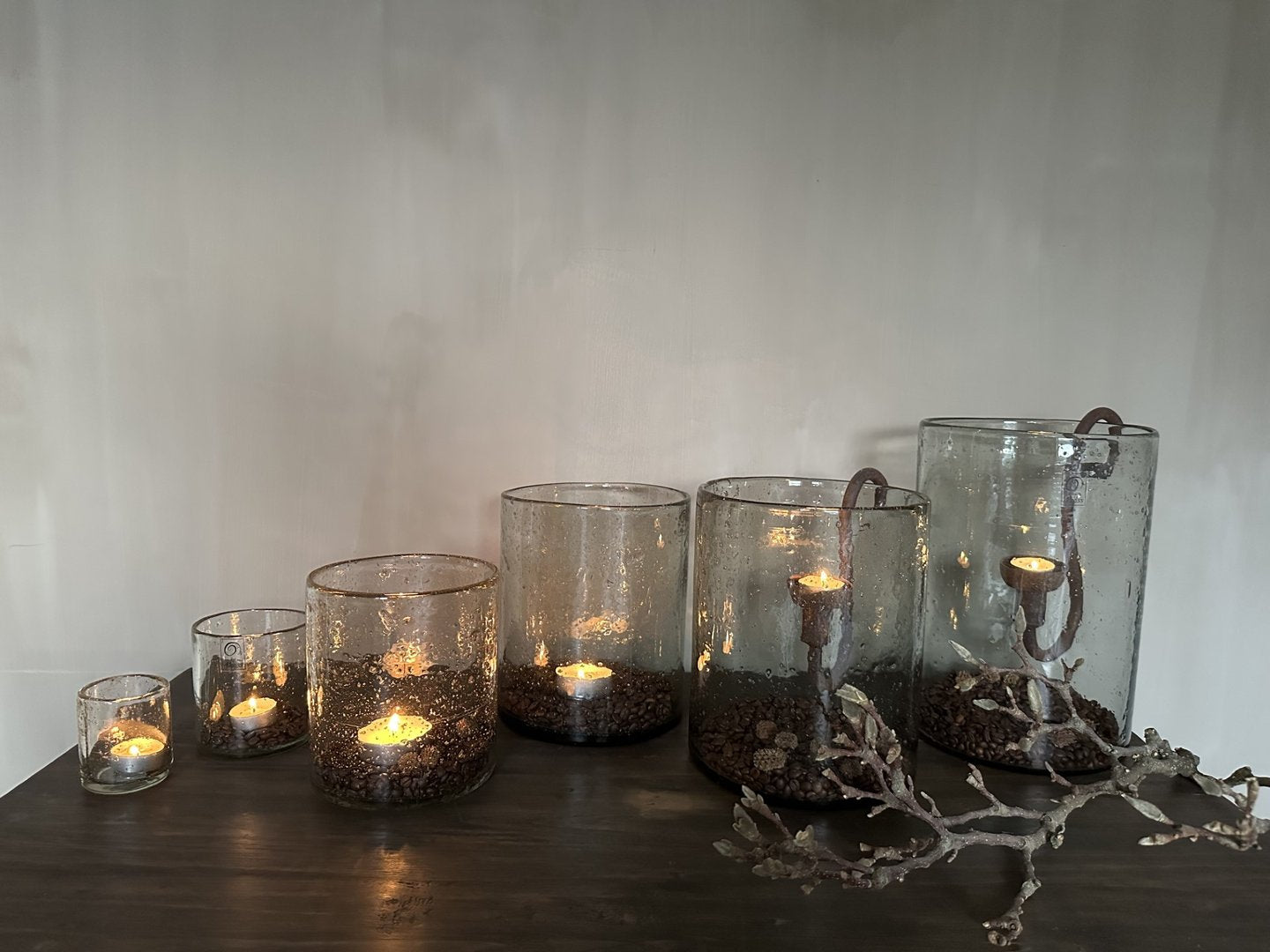 Windlicht steenslag 19x 23 cm - My Sober Home